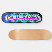 LOGAN Gepersonaliseerd Graffiti Skateboard (Horizontaal)
