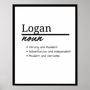 Logan, jongen gepersonaliseerde naam definitie poster