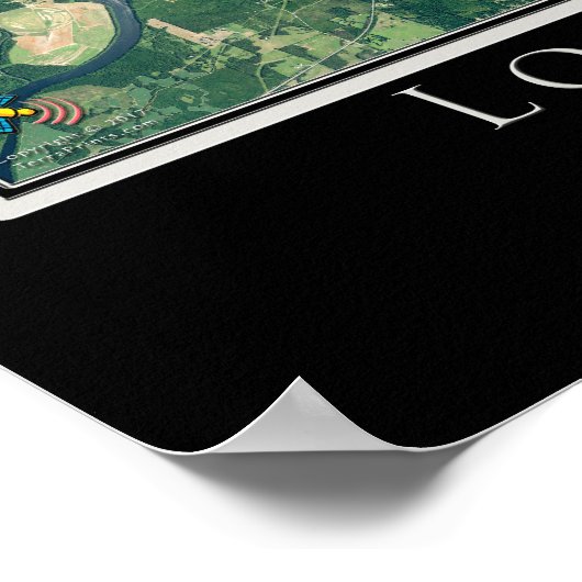 Logan Martin Lake Alabama Satellite Poster Map (Hoek)