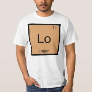 Logan Naam Chemie Element Periodiek Systeem T-shirt