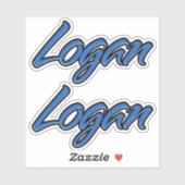 Logan Nom autocollant Sticker Stickerset (Feuille)