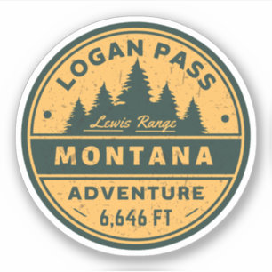 Logan Pass Wandelen, Montana Alpine Pass Sticker