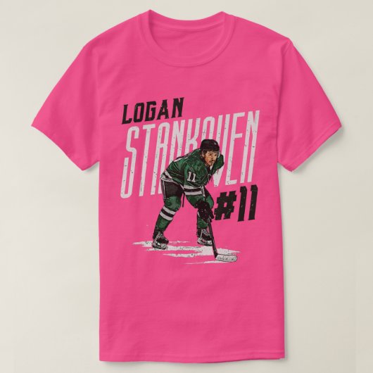 Logan Stankoven Dallas Spelersnaam TShirt 1 (Design voorkant)
