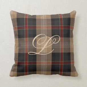 Logan Tartan Monogram Pillow Kussen