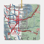 Logan Utah Keramisch Ornament (Achterkant)