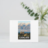 logan utah label briefkaart (Staand voorkant)