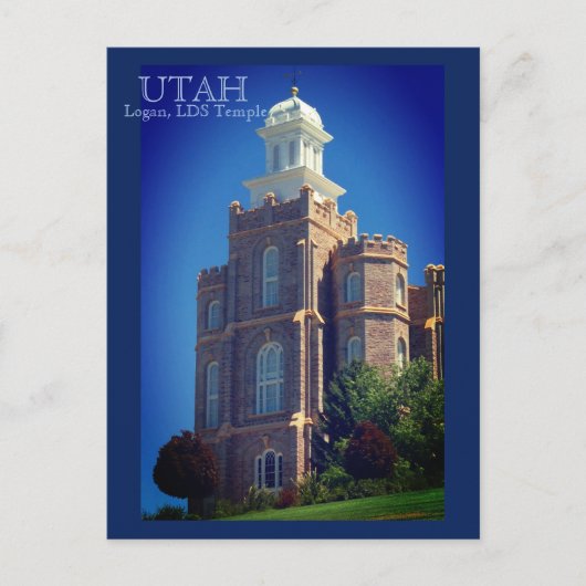 Logan, Utah LDS Tempel Briefkaart (Voorkant)