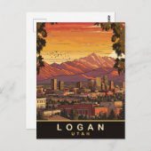Logan, Utah, Reizen Briefkaart (Voorkant / Achterkant)