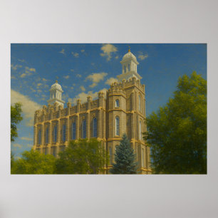 Logan Utah Temple Painting™ LDS Poster d'Art Mur