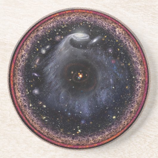 Logarithmic Radial Universe Zandsteen Onderzetter (Voorkant)