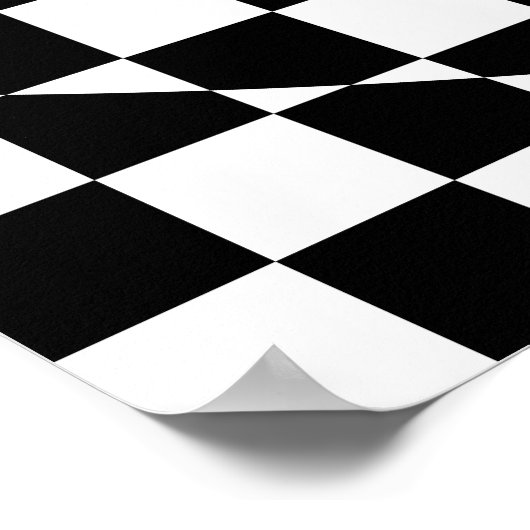 Logarithmic Spiral Checkered Pattern Poster (Hoek)