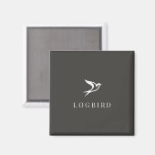 LOGBIRD — Aimant Carré (Recto/Verso)