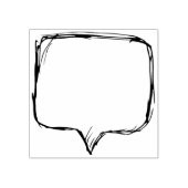 logboek met tekstballon 	rubberstempel (Afrduk)