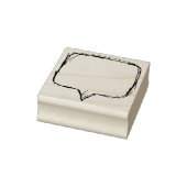 logboek met tekstballon 	rubberstempel (Stempel)