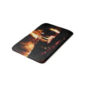 Logboeken in de vuurfoto van de Fireplace Badmat (Gekanteld)