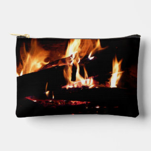 Logboeken in de vuurfoto van de Fireplace Etui