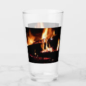 Logboeken in de vuurfoto van de Fireplace Glas (Voorkant)