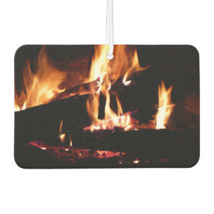 Logboeken in de vuurfoto van de Fireplace Luchtverfrisser