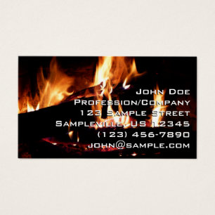 Logboeken in de vuurfoto van de Fireplace Visitekaartje