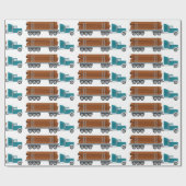 Logboekvrachtwagen Cadeaupapier (Vlak)