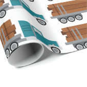 Logboekvrachtwagen Cadeaupapier (Rol Hoek)