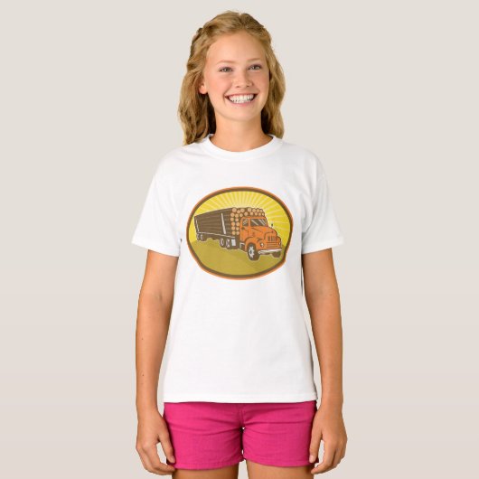 Logboekvrachtwagen T-Shirt (Voorkant volledig)
