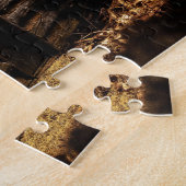 LOGCABIN IN DE BOSSEN JIGSAW PUZZLE LEGPUZZEL (Zijkant)