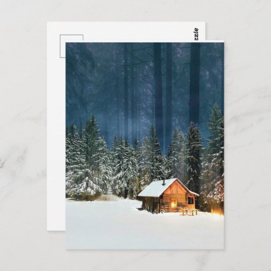 Logcabine Briefkaart (Voorkant / Achterkant)