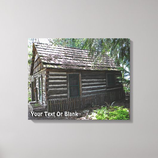 Logcabine Canvas Afdruk (Voorkant)