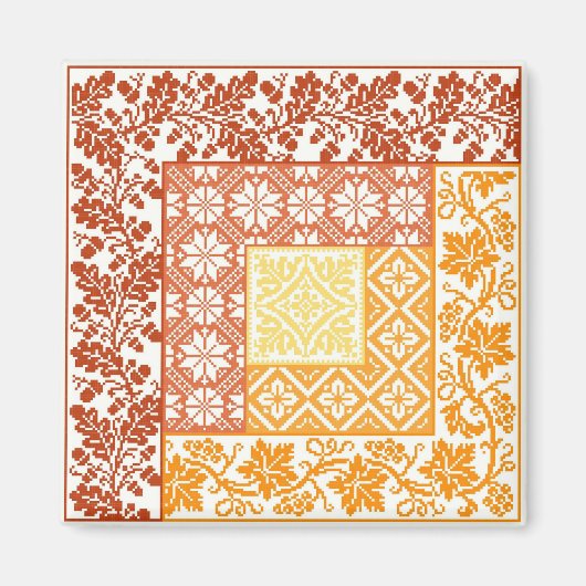 Logcabine herfst magneet (Voorkant)