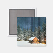 Logcabine Magneet (Voorkant / Achterkant)