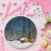 Logcabine Papieren Bordje (Feest)