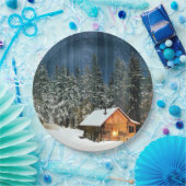 Logcabine Papieren Bordje (Feest)