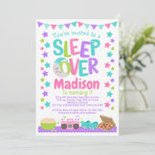 logeerpartijtje kaart (Staand voorkant)