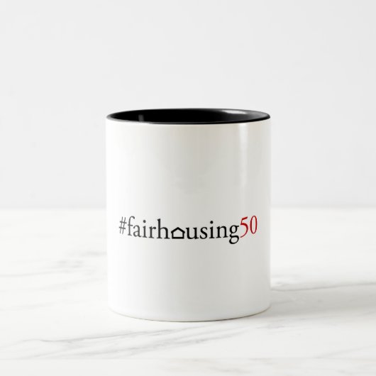 Logement juste 50 (hashtag) - tasse (Centre)