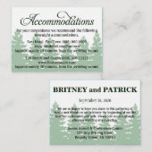 Logement Mariage Forêt - Cartes de Réception (Devant / Derrière)