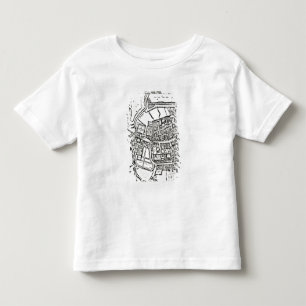 Loggan's kaart van Oxford, oostelijk blad Kinder Shirts