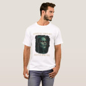 Logged In, Tuned Out – Glitched Identity Tech Art T-shirt (Voorkant volledig)