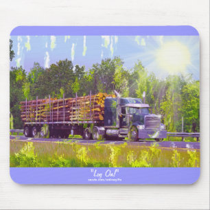 Loggen Truck Highway Rijden Art Mousepad Muismat