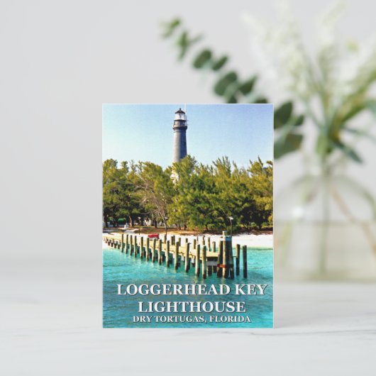 Loggerhead Key Lighthouse, Floride Carte postale (Debout devant)