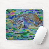 Loggerhead Turtle Colorful Art Muismat (Met muis)
