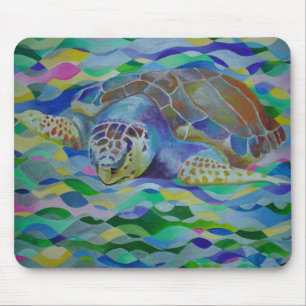 Loggerhead Turtle Colorful Art Muismat