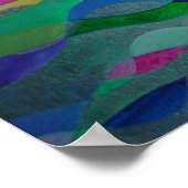 Loggerhead Turtle Colorful Art Poster (Hoek)