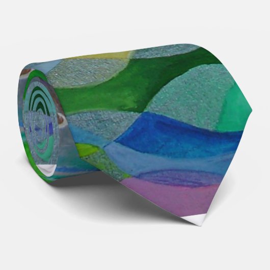 Loggerhead Turtle Colorful Art Stropdas (Opgerold)