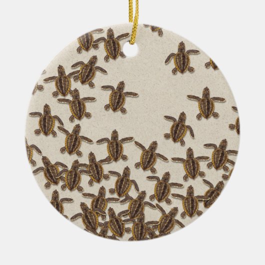 Loggerhead Zee Turtle Hatchlings Ornament (Voorkant)