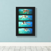 Loggerhead Zee Turtle Study Wrapped Canvas Afdruk (Insitu (Houten vloer))