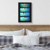 Loggerhead Zee Turtle Study Wrapped Canvas Afdruk (Insitu (Slaapkamer))