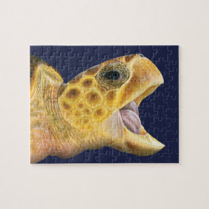 Loggerhead Zee Turtle with Open Mouth Puzzle Legpuzzel