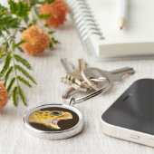 Loggerhead Zee Turtle with Open Mouth Sleutelhange Sleutelhanger (Zijkant)