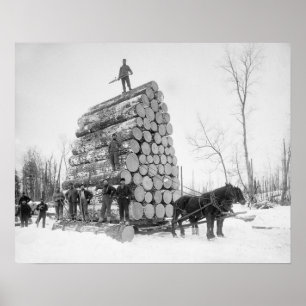 Loggers at Work, 1890. foto Poster
